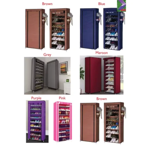 10-layer shoe rack, shoe organizer Kenya, free-standing shoe rack, shoe storage solution, space-saving shoe rack, dustproof shoe rack, durable shoe rack, home shoe organizer, buy shoe rack online, affordable shoe rack Kenya, Jesoko Kenya