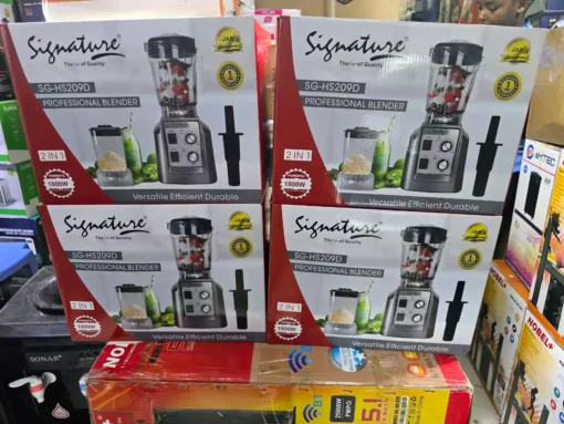 Signature 2-in-1 Heavy-Duty Blender, 18000W commercial blender, powerful kitchen blender, unbreakable jar blender, multi-purpose blender Kenya, smoothie and juice blender, stainless steel blade blender, energy-efficient blender, professional blender for home and business, high-performance mixer blender, durable commercial blender, best blender for smoothies Kenya, grinding and blending machine, heavy-duty kitchen appliance, buy blender online Kenya, Jesoko Kenya.