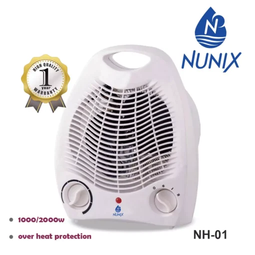 Nunix NH-01 Portable Room Heater with adjustable thermostat and multiple heat settings for homes and offices in Kenya.