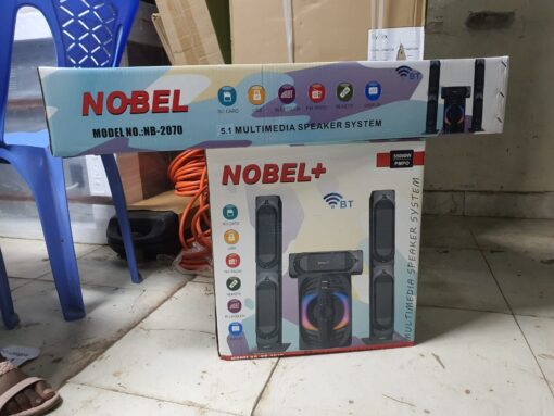 Nobel NB-2070, 3.1 channel subwoofer, multimedia speaker system, 55,000W PMPO speakers, Bluetooth subwoofer, powerful bass speakers, home audio system, surround sound system, affordable subwoofer in Kenya, audio system for movies and music, buy speakers online, Jesoko, immersive audio experience, stylish sound system