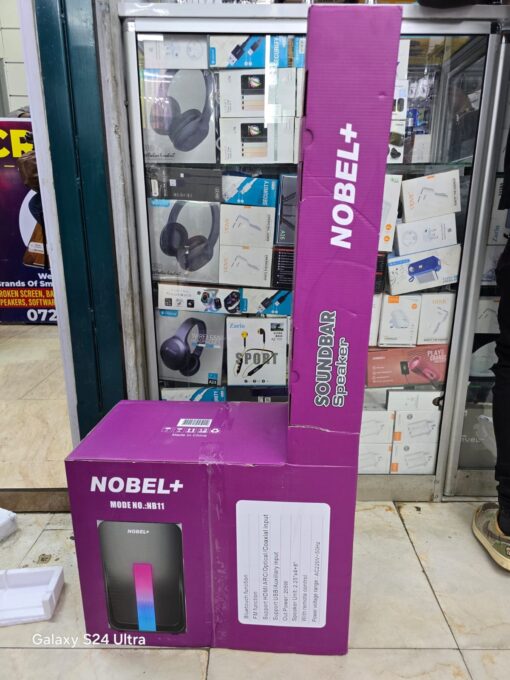 The New Model Nobel Soundbar features high-fidelity sound, deep bass, and multiple connectivity options, making it a must-have for premium home entertainment.