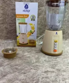 Nunix AK-100 2-in-1 blender with grinding machine, 1.5L capacity, quad blades, and high-quality motor. Available in Kenya at Jesoko.com.