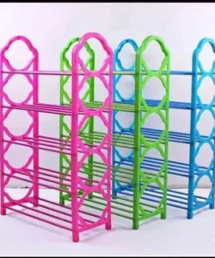 Simple Plastic 5-Tier Shoe Rack is the perfect solution for organizing your footwear while keepin