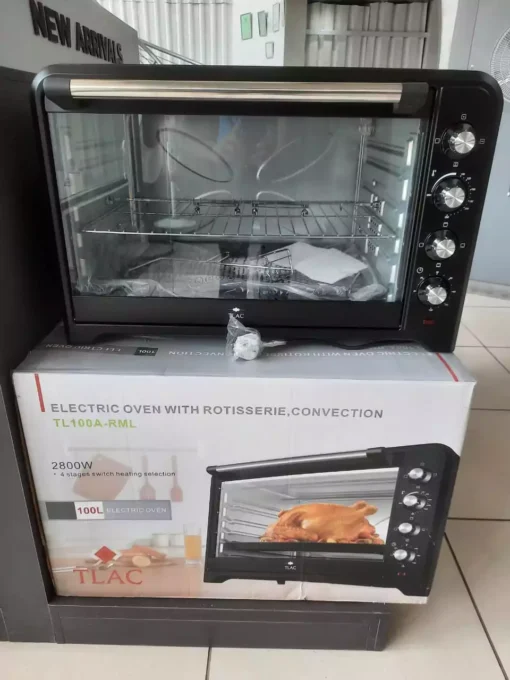 TLAC 100L Electric Oven with Rotisserie and Convection Function, 2800W, 100L Capacity.