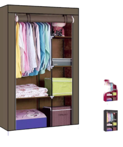 Nunix 88105 2-Column Metallic Portable Wardrobe – Stylish & Durable Storage Solution