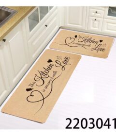 Anti-slip 2-piece kitchen mat set with rubber bottom – 120x45 cm and 75x45 cm, ideal for Kenyan homes