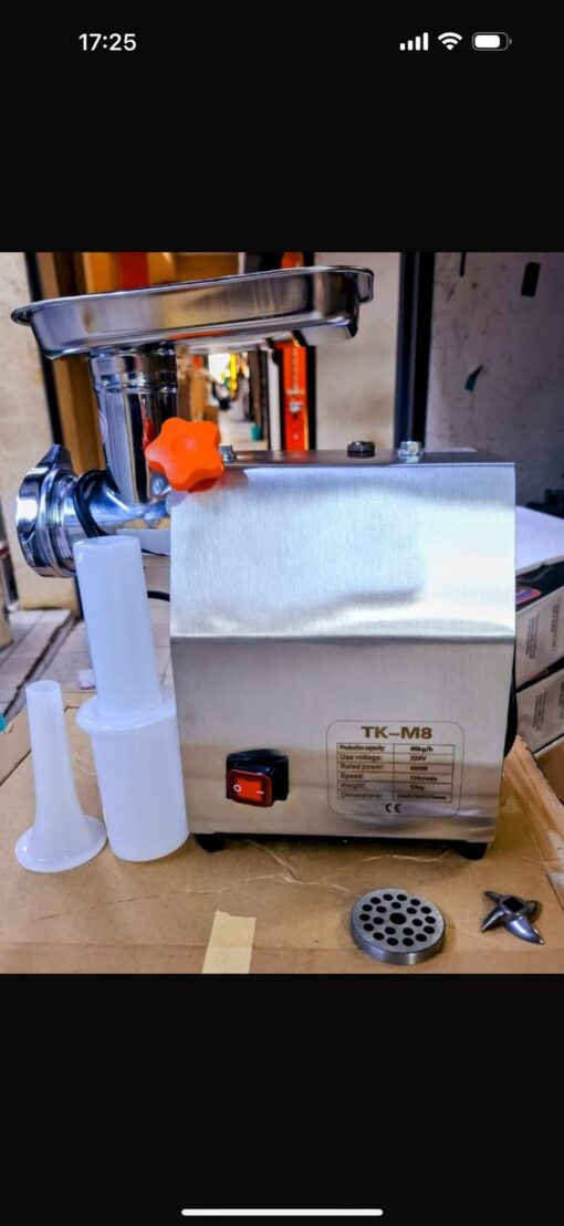 M8 Electric Meat Mincer – Heavy Duty Stainless Steel Grinder for Hotels, Butcheries, and Home Kitchens in Kenya