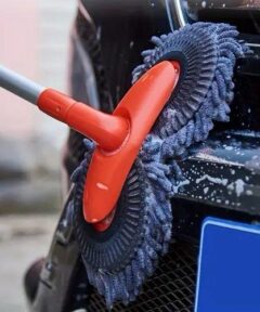 Double-Headed Car Cleaning Brush Mop – Long Handle, Retractable Car Wash Tool and Window Cleaner for Vehicles in Kenya