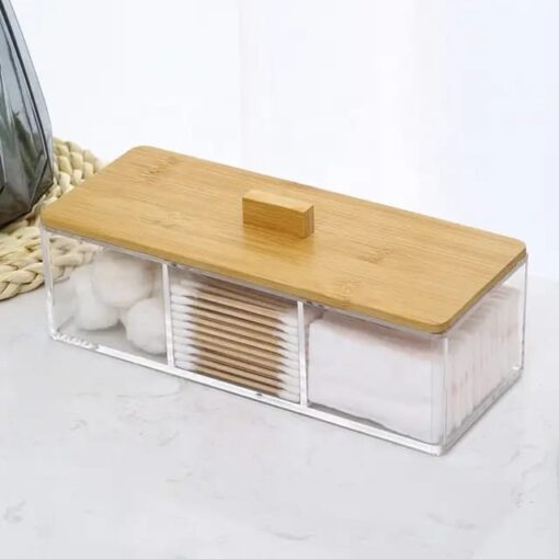 3 Compartment Acrylic Makeup Organizer – Clear Cosmetic Brush & Lipstick Holder – Kenya
