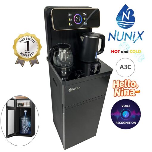 Nunix A3C Bottom Load Water Dispenser – Smart Hot & Cold Voice-Activated Water Dispenser for Kenyan Homes & Offices
