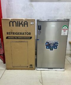Mika 92L Single Door Fridge with Chiller Compartment – Compact Silver Fridge for Kenya Homes and Offices